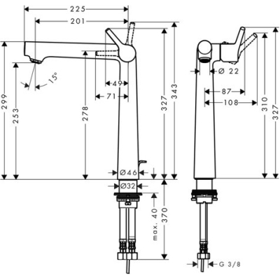 Смеситель для раковины Hansgrohe Talis S 72115000. Фото