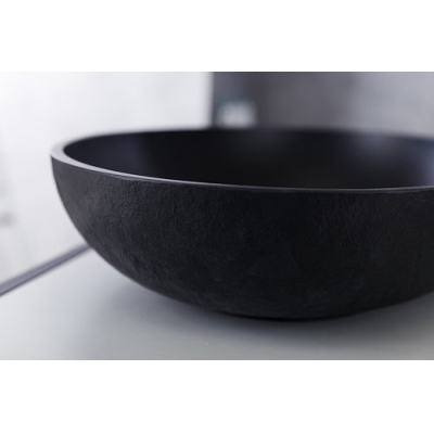 Раковина ACQUABELLA COLEZZIONI 58х38 LAVABO_ON-TOP_OVAL_SLATE_NEGRO. Фото