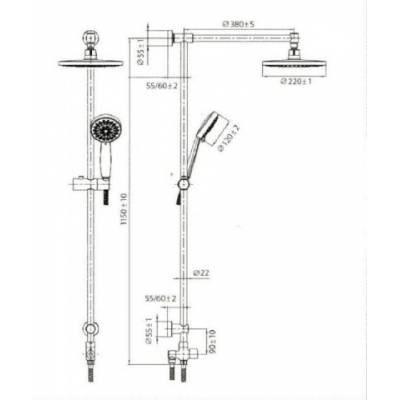 Душевая система IDDIS Renior Shower RENSS5FI76. Фото