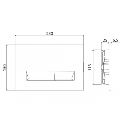 Кнопка смыва BelBagno MARMI хром глянцевый BB010-MR-CHROME. Фото