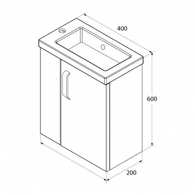 Тумба под раковину подвесная IDDIS Torr TOR40W1i95. Фото
