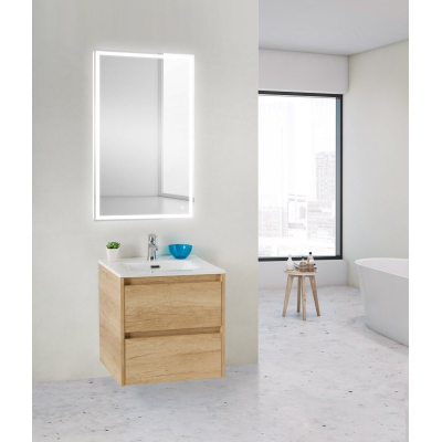 Тумба под раковину подвесная BELBAGNO KRAFT 39-600/390-2C-SO-RNN Rovere Nebrasca Nature. Фото