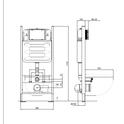 Унитаз с инсталляцией Set Aquatek Либра N-14 INS-0000014+AQ1148N-00. Фото