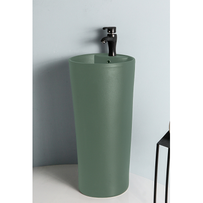 Раковина напольная GID Nb131gm (зеленая хаки) 40х40 81116 Зеленый Хаки. Фото