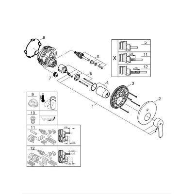 Смеситель для ванны GROHE 24052002 Eurostyle Cosmopolitan, хром. Фото