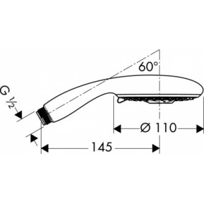 Душевая лейка HANSGROHE Raindance E 100 AIR 3 jet 28502000. Фото