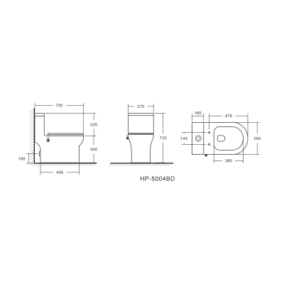 Унитаз-моноблок с функцией биде и встроенным смесителем EVA GOLD SM5004B. Фото