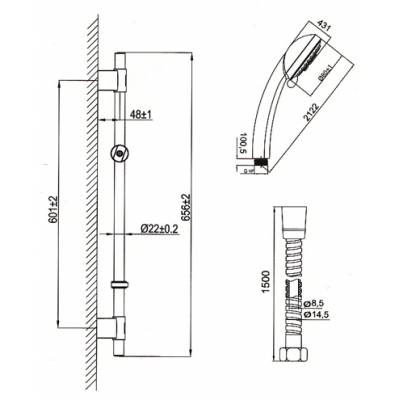 Душевой гарнитур IDDIS Aquashower TSH1501. Фото