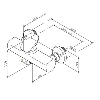 Смеситель для душа AM.PM Spirit 2.0 F70A20000. Фото