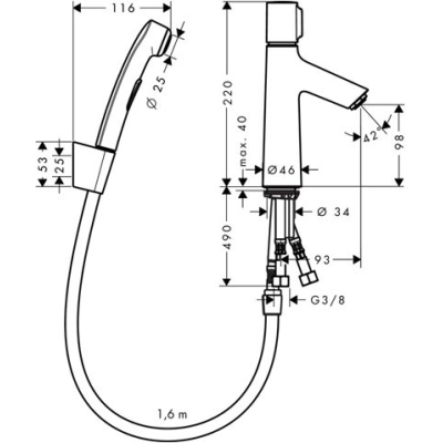 Набор для биде Hansgrohe Talis Select S 72291000. Фото