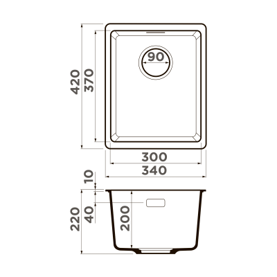 Мойка кухонная OMOIKIRI Kata 34-U-DC Artgranit/темный шоколад. Фото