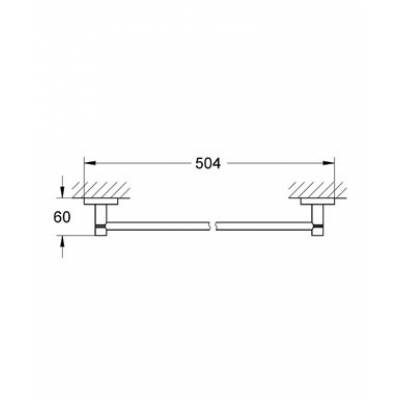 Полотенцедержатель GROHE Essentials 40688001 для ванной комнаты. Фото