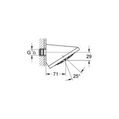 Верхний душ GROHE Rainshower F 27253000. Фото