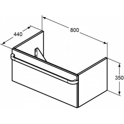 Тумба под раковину 80 см IDEAL STANDARD Tonic II R4303FC. Фото