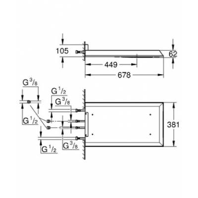 Верхний душ GROHE Rainshower F 27938001. Фото