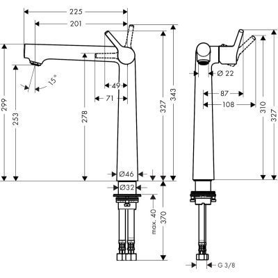 Смеситель для раковины Hansgrohe Talis S 72116000, хром. Фото