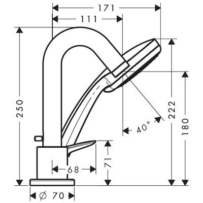 Смеситель для ванны Hansgrohe Logis 71313000. Фото