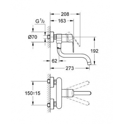 Смеситель для мойки GROHE Eurostyle Cosmopolitan 33982002. Фото