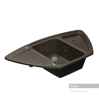 Мойка для кухни Акватон Лория угловая кофе 1A715032LR280. Фото
