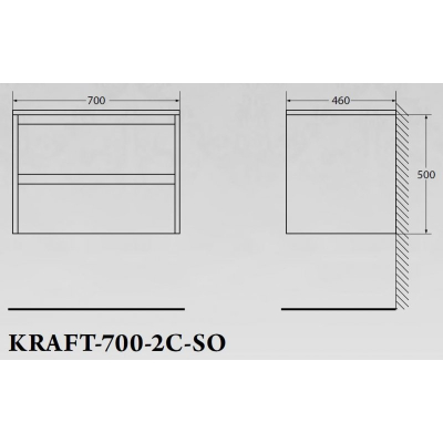 Тумба под раковину подвесная BELBAGNO KRAFT-700-2C-SO-BO Bianco Opaco. Фото