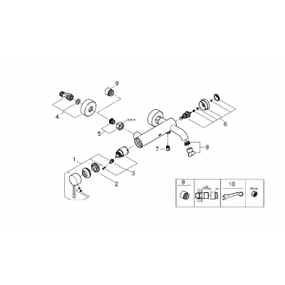 GROHE 33624AL1 Essence+ Смеситель однорычажный для ванны. Фото