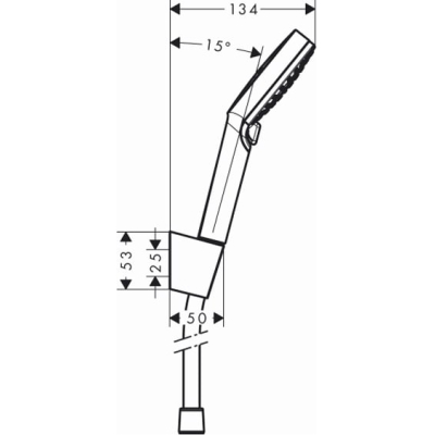 Душевой набор Hansgrohe Crometta Vario 125 26691400, белый/хром. Фото