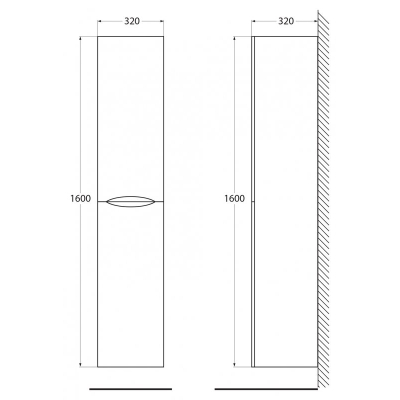 Шкаф подвесной BELBAGNO ACQUA-1600-2A-SC-RR-P Rovere Rustico. Фото