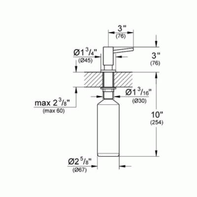 Дозатор для жидкого мыла GROHE Cosmopolitan 40535DC0 для ванной комнаты. Фото