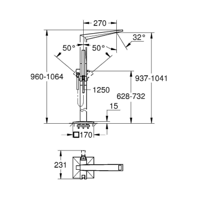 GROHE 23119A00 Allure Brilliant Смеситель для ванны. Фото