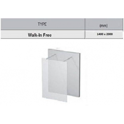 Душевая перегородка RAVAK Walk-In Free 140х200 (блестящий + транспарент) GW9FM0C00Z1