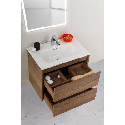 Тумба под раковину подвесная BELBAGNO KRAFT 39-500/390-2C-SO-RT Rovere Tobacco. Фото