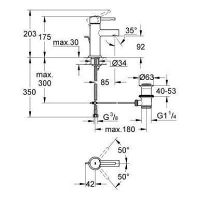 Смеситель для раковины GROHE Essence 3289800E. Фото