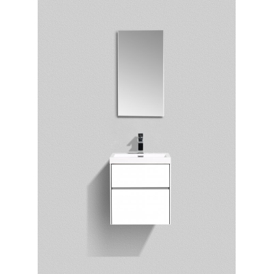 Тумба под раковину подвесная BELBAGNO PIETRA MINI-500AS-2C-SO-BL Bianco Lucido. Фото