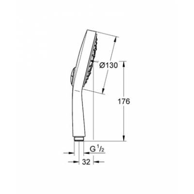 Ручной душ GROHE Power & Soul Cosmopolitan 27664000. Фото