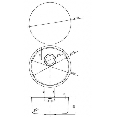 Мойка для подстольного монтажа Edifice IDDIS EDI42P0i77. Фото