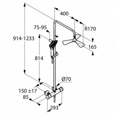 Душевая система KLUDI Dual Shower System Fizz 6709605-00. Фото