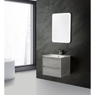 Тумба под раковину подвесная BELBAGNO KRAFT-900-2C-SO-CG Cemento Grigio. Фото