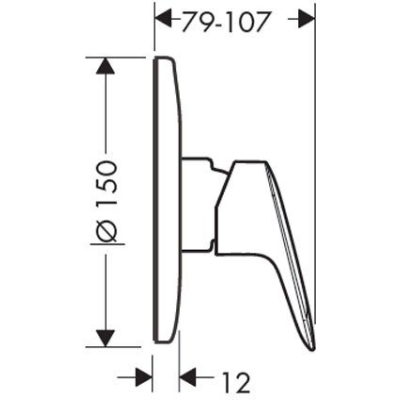 Смеситель для душа Hansgrohe Logis 71606000 (внешняя часть). Фото