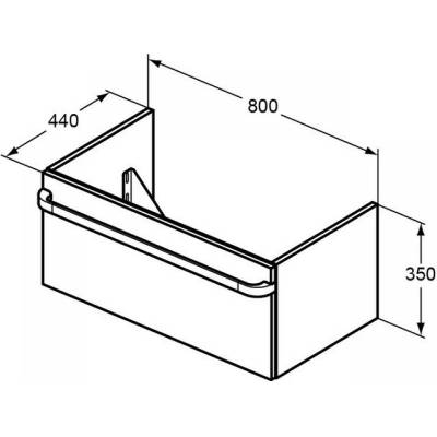 Тумба под раковину 80 см IDEAL STANDARD Tonic II R4303WG. Фото