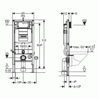 Монтажный элемент GEBERIT Duofix UP320 111.333.00.5. Фото