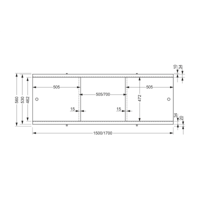 CERSANIT Панель для акриловых ванн UNIVERSAL 170 Type Click PA-TYPE3*170. Фото