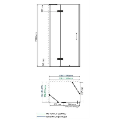 Душевой уголок WASSERKRAFT Aller 10H06L BLACK. Фото