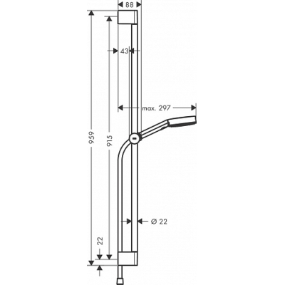 24170000 HANSGROHE  Pulsify Relaxation 105,3jet, 90см душевой гарнитур. Фото