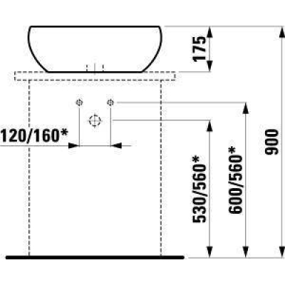 Раковина накладная LAUFEN Alessi IL Bagno LCC 52х52 8.1897.1.400.104.1. Фото