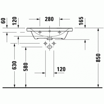 Раковина встраиваемая DURAVIT D-Neo 60х48 2367650000. Фото