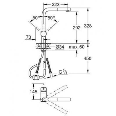 Смеситель для мойки GROHE Minta 32168DC0. Фото