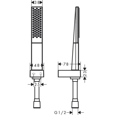 Душевой набор Hansgrohe Rainfinity 100 1jet 26856700. Фото