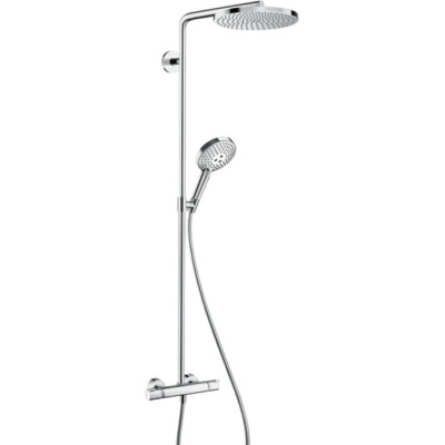 Душевая система Hansgrohe Raindance Select S Showerpipe 240 1jet PowderRain с термостатом 27633000, хром. Фото