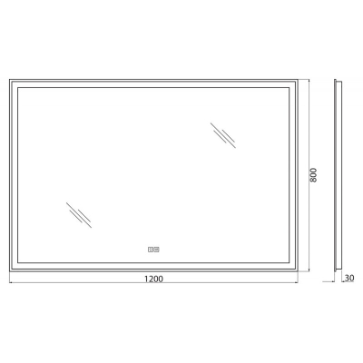 Зеркало с встроенным светильником, сенсорным выключателем и подогревом BELBAGNO SPC-GRT-1200-800-LED-TCH-WARM. Фото