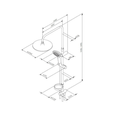 Душевая система ShowerSpot AM.PM Spirit 2.0 F0770A100. Фото